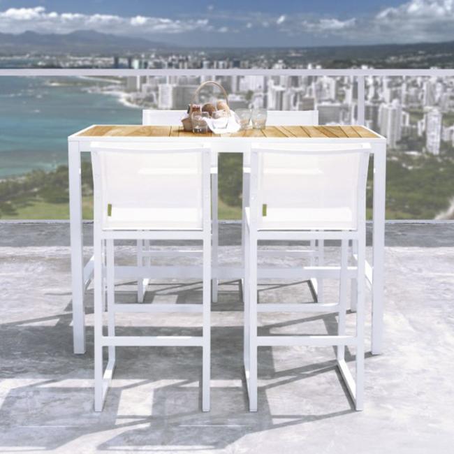 Luxury Outdoor Bar Furniture Melbourne Australia - Mamagreen Allux Bar Table And Abstract Bar Chairs In White