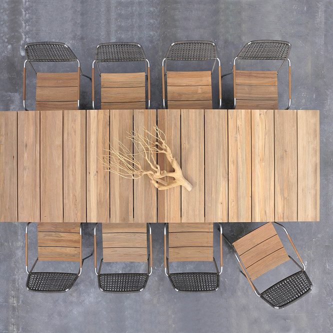 Luxury Outdoor Dining Furniture Melbourne Australia - Mamagreen Big Daddy Dining Table With Meika Stacking Chairs