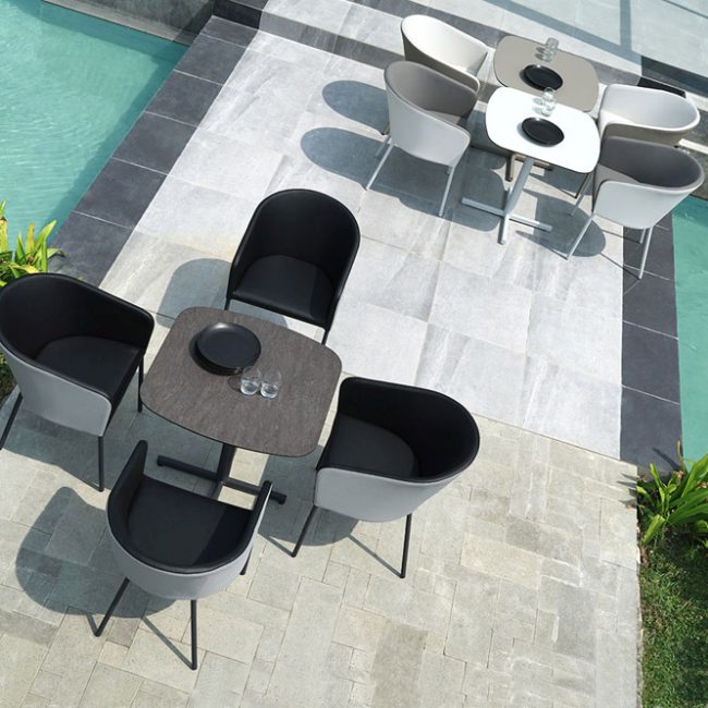 Luxury Outdoor Dining Furniture Melbourne Australia - Mamagreen Zupy Dining Chairs With HPL Finish Table