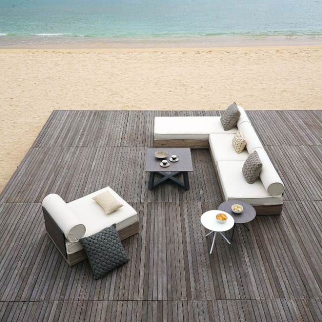 Luxury Outdoor Lounge Furniture Melbourne Australia - Mamagreen Aiko With Bono Side Table In HPL Finish