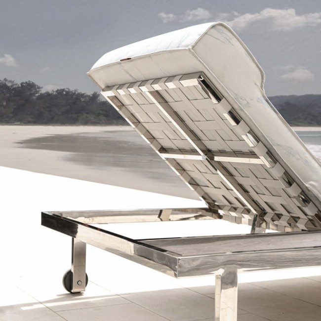 Luxury Outdoor Lounge Furniture Melbourne Australia - Mamagreen Albatross Multi-Position Sunbed With Side Tray - Detail