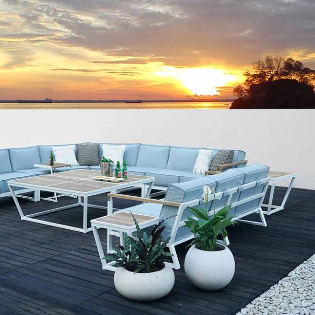 Luxury Outdoor Lounge Furniture Melbourne Australia - Mamagreen Bondi Beau Lounge Configuration