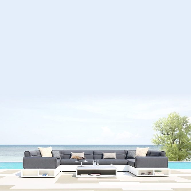 Luxury Outdoor Lounge Furniture Melbourne Australia - Mamagreen Boulevard Lounge Setting Configuration With Coffee Table