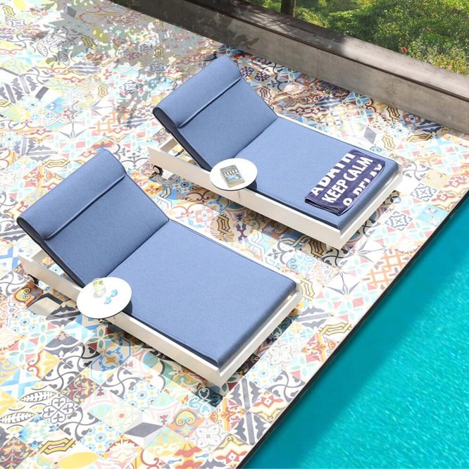 Luxury Outdoor Pool Furniture Melbourne Australia - Mamagreen Boulevard Sunbed With Integrated Table From Above