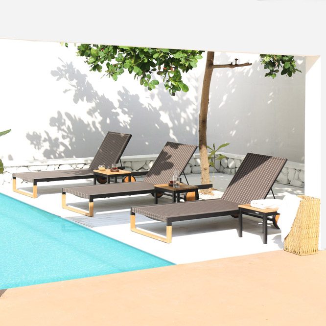 Luxury Outdoor Pool Furniture Melbourne Australia - Mamagreen Ekka Sun Lounger With Side Table