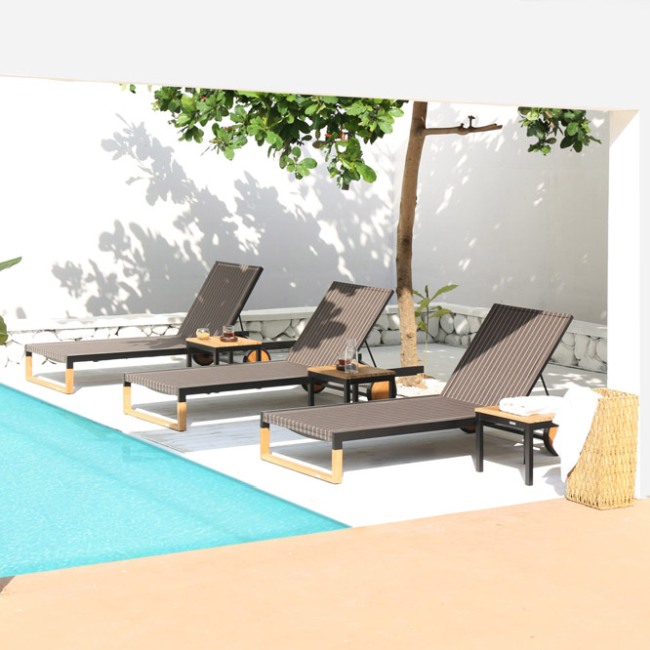 Luxury Outdoor Pool Furniture Melbourne Australia - Mamagreen Ekka Sun Lounger With Side Table