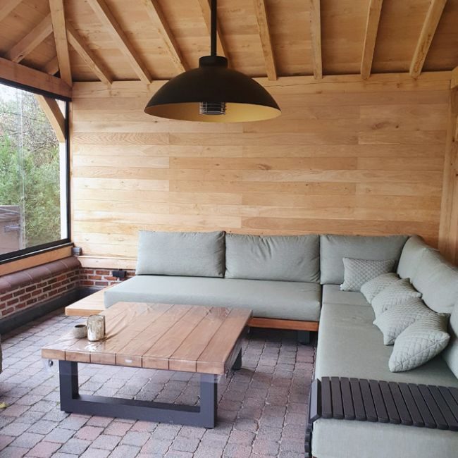 Dome pendant outdoor electric infrared heater