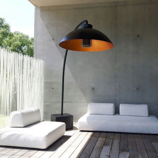 Dome freestanding outdoor electric infrared heater - Black Standard