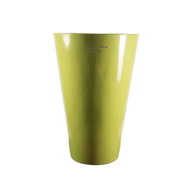 Extra Large Bright Green Contemporary Mazagran French Pot With A Glaze Finish from Anduze France