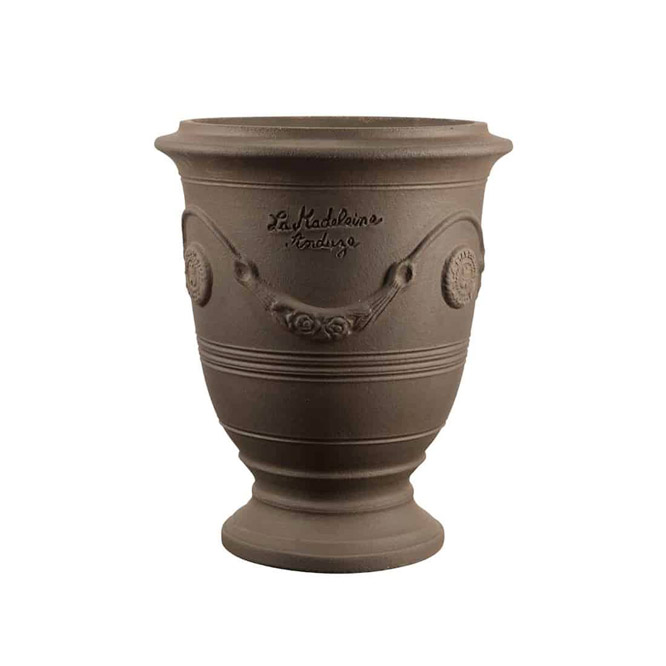 Classic French Pot With Natural Matt Dark Brown Finish