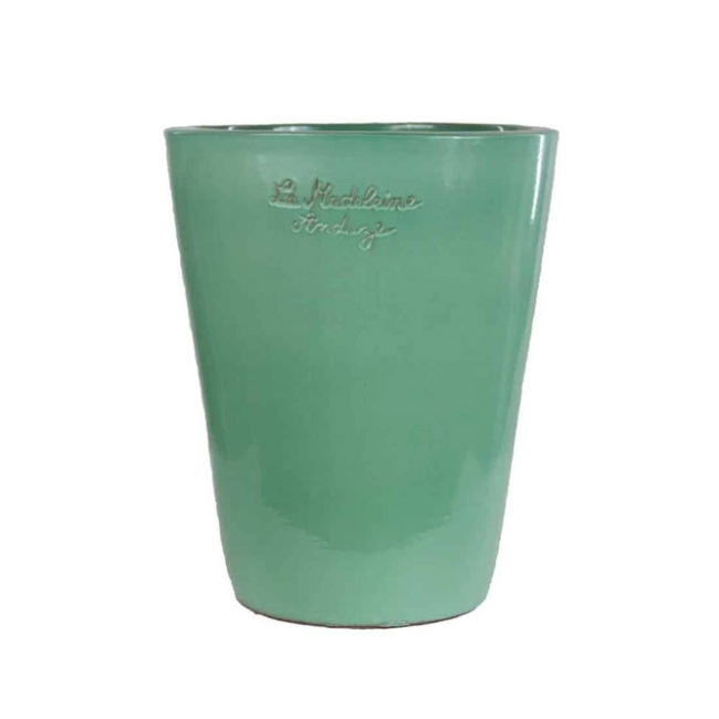 Large Celadon Contemporary Mazagran French Pot With A Glaze Finish from Anduze France