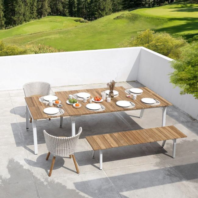 Luxury Outdoor Dining Furniture Melbourne Australia - Mamagreen Maxximus Extension Table With Bench Seats And Daisy Mae Chairs