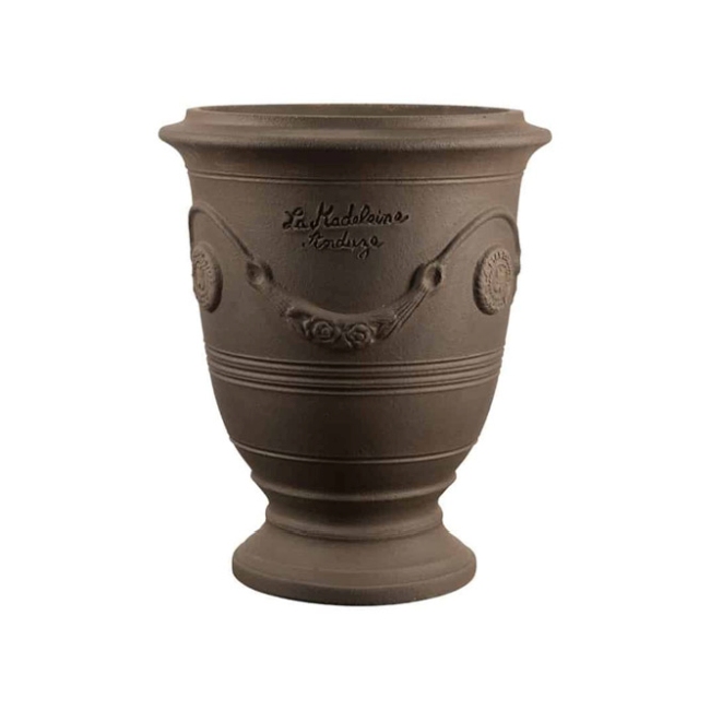 Medium Classic French Pot With Natural Matt Dark Brown Finish