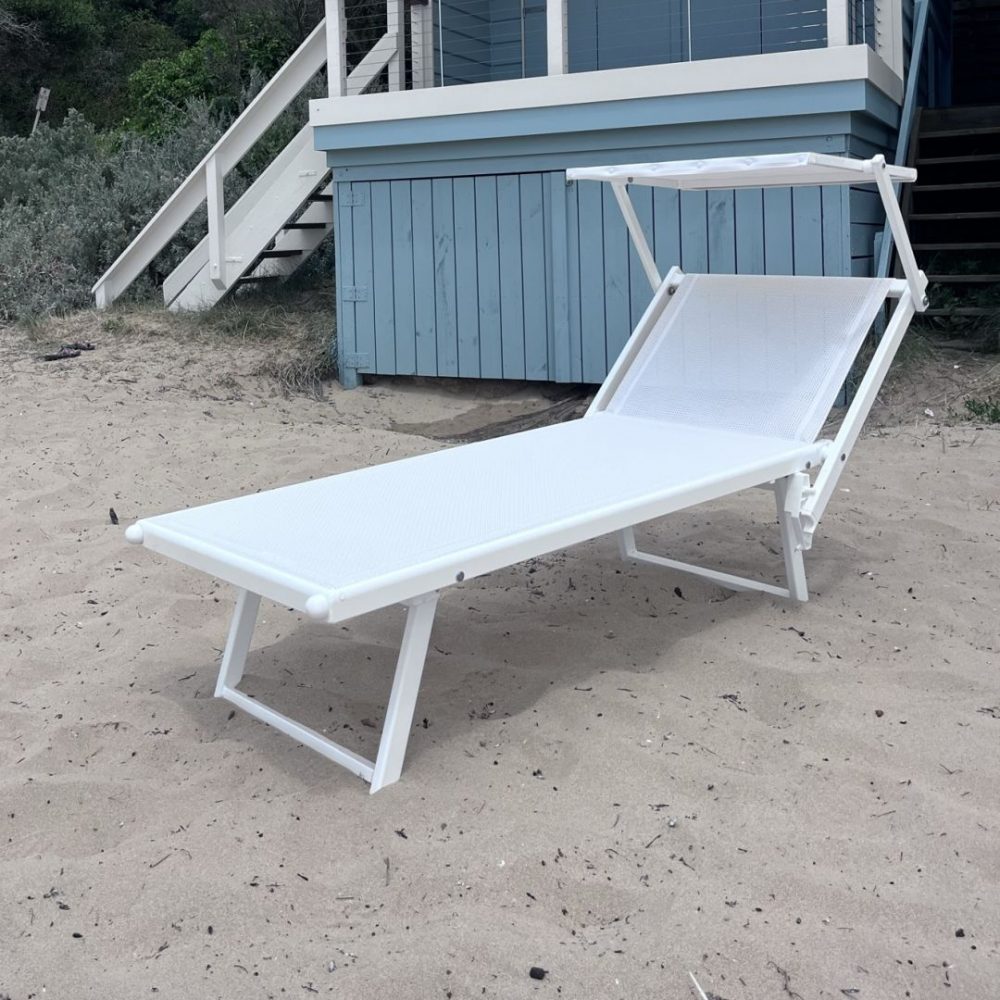 White Italian Sun Loungers Australia - On A Beach In Victoria