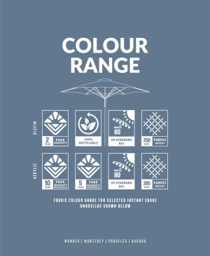 Outdoor Umbrella Colour Options