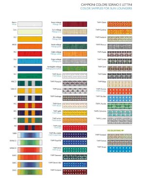 Italian sun lounger colour options for commercial clients