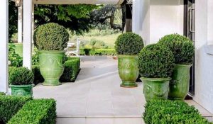 Green Classic French Pots from Anduze France