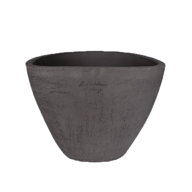 french garden pottery coupe ellipse terre noire